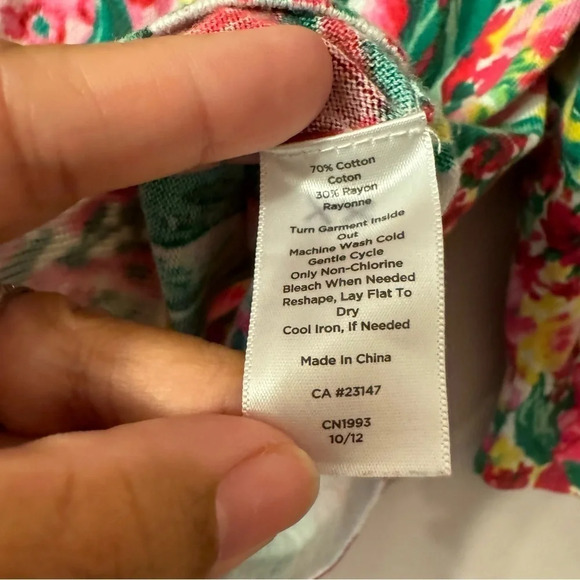 Talbots Cardigan 3/4 Sleeve Button Front Floral Women  Size L - Picture 5 of 6